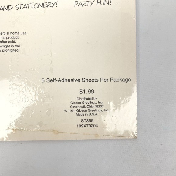 VTG 90s Gibson Christmas Sticker Packs Set of 3 NEW SEALED - Nativity & Angels - Picture 7 of 14